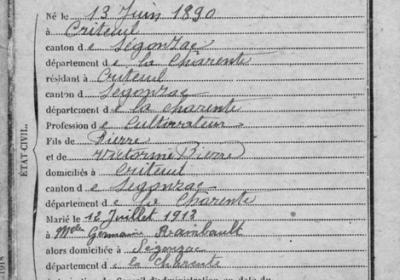 14 18 Pierre Charbonnier Livret Militaire 002