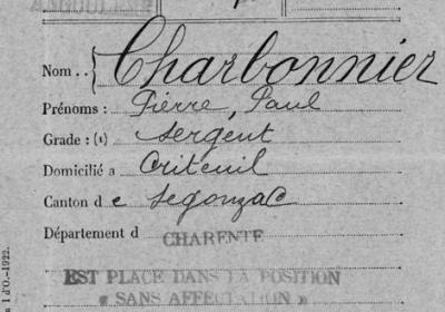 14 18 Pierre Charbonnier Livret Militaire 004